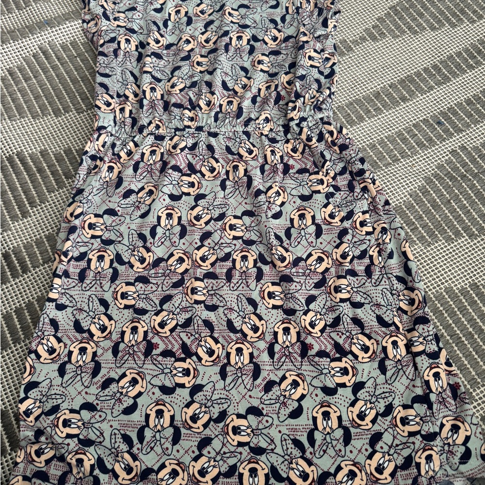 LuLaRoe Blue and Pink Floral Midi Dress